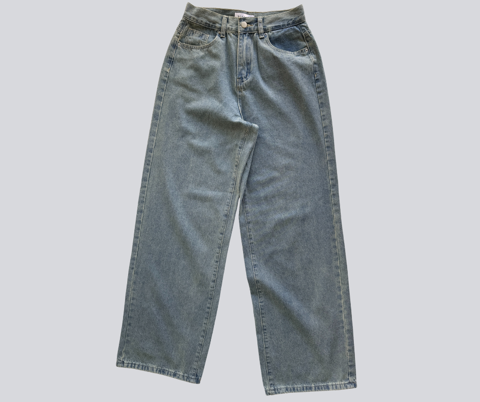 Wide-Leg Denim Jeans