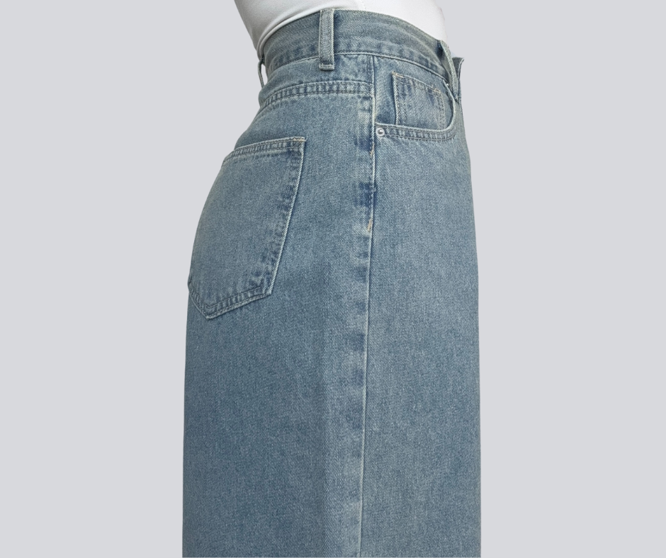 Wide-Leg Denim Jeans