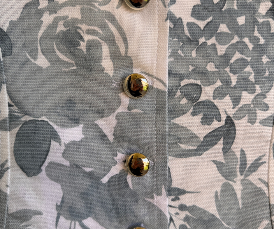 Floral Print Linen Vest
