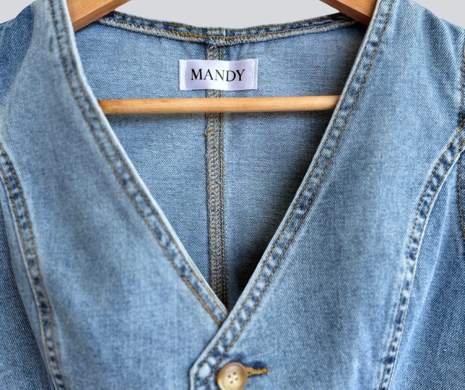 Single-breasted denim Vest