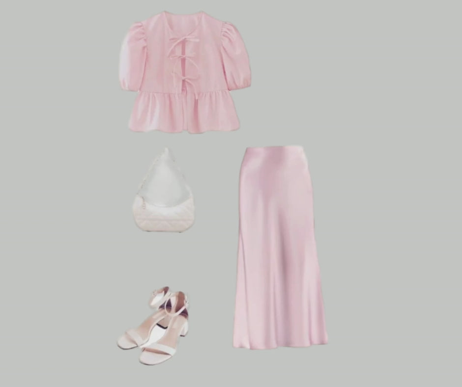 Mid-Calf Satin Skirt
